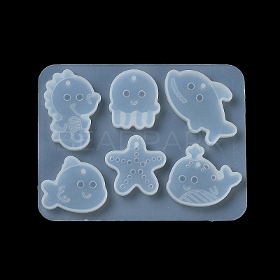 Starfish/Whale/Octopus Pendant DIY Silhouette Silicone Mold LS-DIY-K073-09A-1