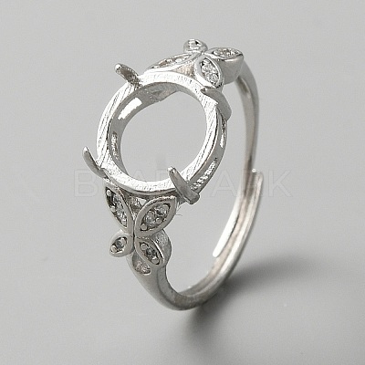Adjustable Brass Solitaire Ring Settings FIND-WH0120-63D-1