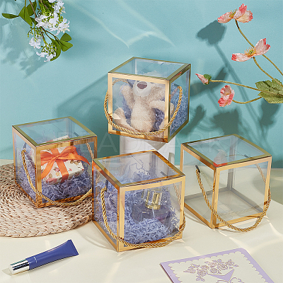 Foldable Hot Stamping Transparent PVC Packaging Boxes LS-CON-WH0123-24A-02-1