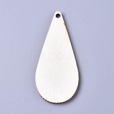 Unfinished Blank Poplar Wood Big Pendants WOOD-D021-13-1