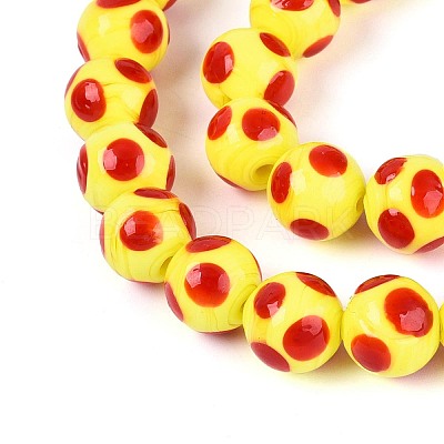 Handmade Lampwork Beads Strands LAMP-N037-02E-1