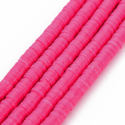 Handmade Polymer Clay Bead Strands CLAY-T002-6mm-49-1