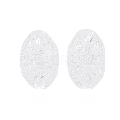 Transparent Crackle Acrylic European Beads CACR-S010-10-1