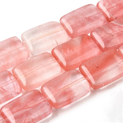 Cherry Quartz Glass Beads Strands G-S386-A09-1