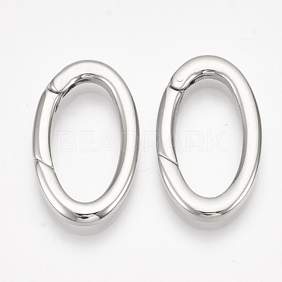Non-Tarnish 304 Stainless Steel Spring Gate Rings STAS-S079-87-1