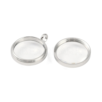 304 Stainless Stee Locket Pendants STAS-S132-15P-03-1