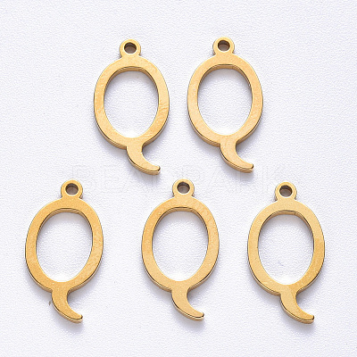 PVD Vacuum Plating 201 Stainless Steel Charms STAS-R105-Q-G-1