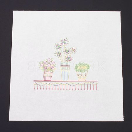 DIY Embroidery Fabric with Eliminable Pattern DIY-P032-B06-1