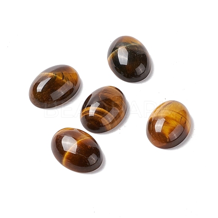 Natural Yellow Tiger Eye Cabochons G-B030-19-1