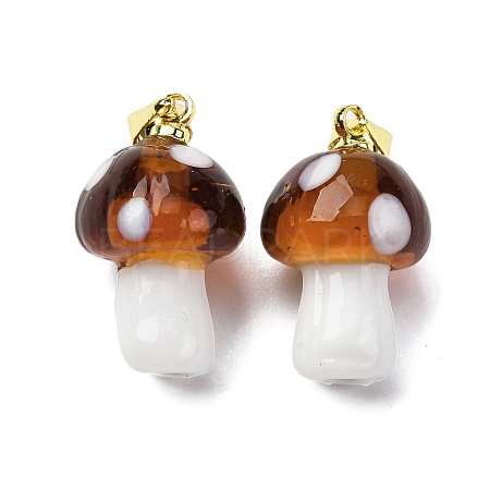 Handmade Lampwork Pendants LAMP-S069-08G-05-1