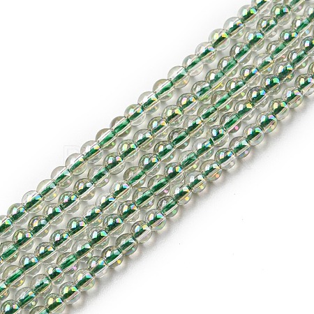 Electroplate Glass Beads Strands EGLA-K014-A-FR06-1