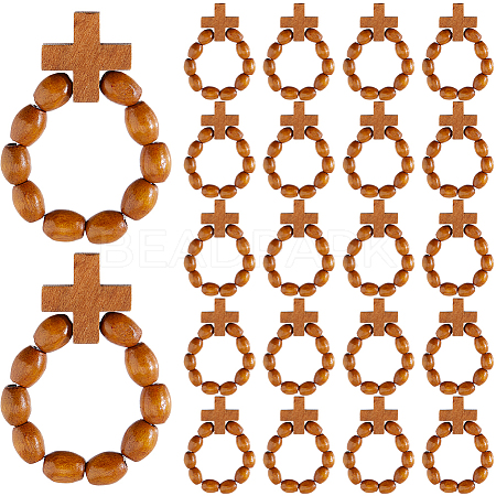 30Pcs Wooden Stretch Finger Rings RJEW-DC0001-22-1