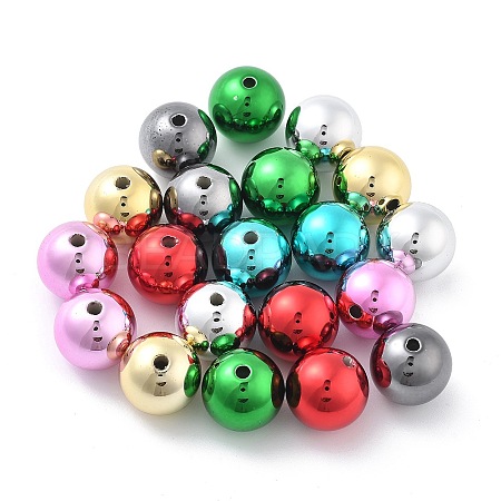 Christmas Theme UV Plating Acrylic Beads PACR-B003-01B-1