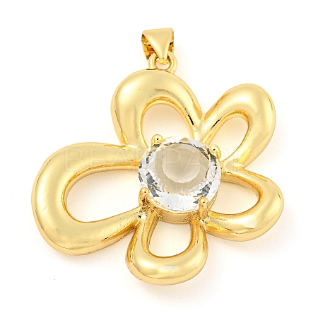 Rack Plating Brass Pendants ZIRC-L100-152G-01-1