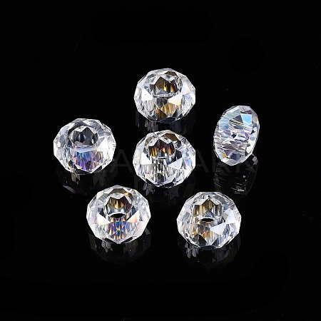 Transparent Glass European Beads GPDL-N005-D14mm-A01-1