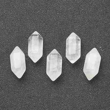 Faceted No Hole Natural Quartz Crystal Beads X-G-K034-20mm-17-1