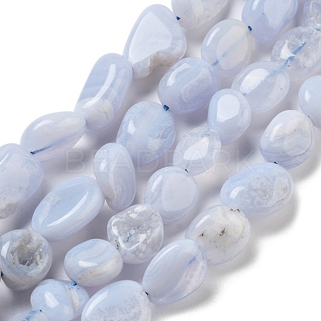 Natural Blue Lace Agate Beads Strands G-K379-A01-01-1