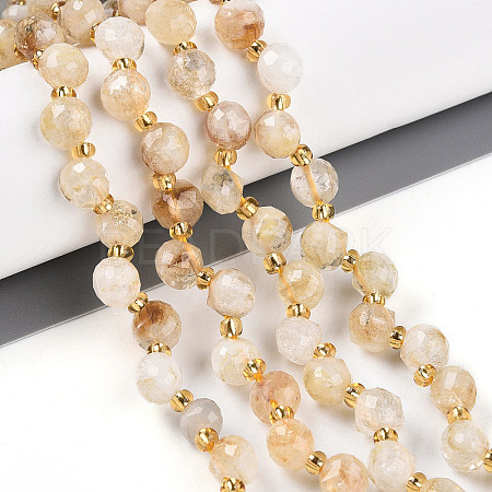 Natural Yellow Quartz Beads Strands G-T141-47-1