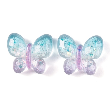 Transparent Epoxy Resin Butterfly Decoden Cabochons CRES-M034-02D-1