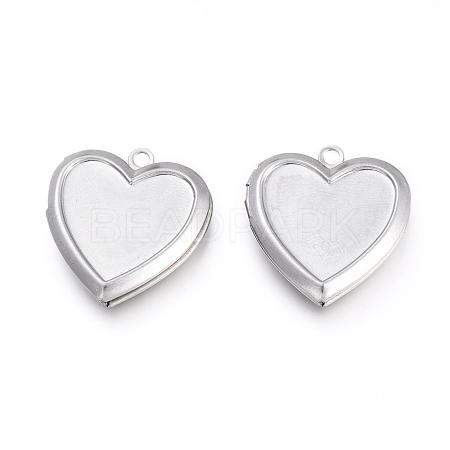 Tarnish Resistant 316 Stainless Steel Locket Pendants A-STAS-K192-09P-1