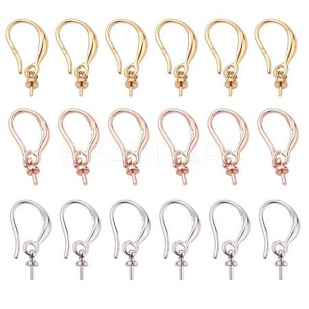 9 Pairs 3 Colors Brass Earring Hooks sgKK-ZZ0001-02-1