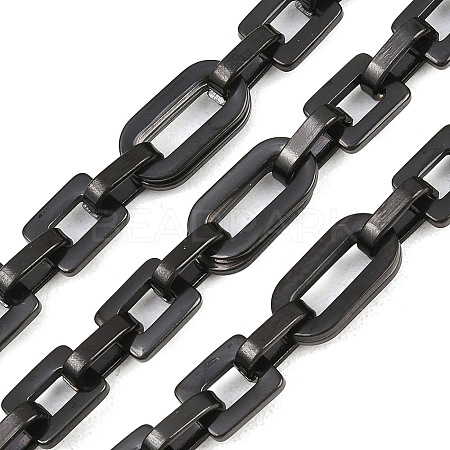 201 Stainless Steel Oval with Square Link Chains CHS-H118-16EB-1