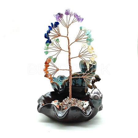 Gemstone Chips Tree Decorations AJEW-P120-A01-1