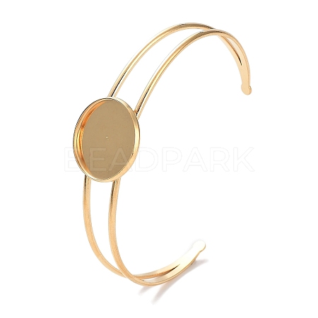 Ion Plating(IP) 304 Stainless Steel Bracelets Setting Making BJEW-B090-03D-G-1