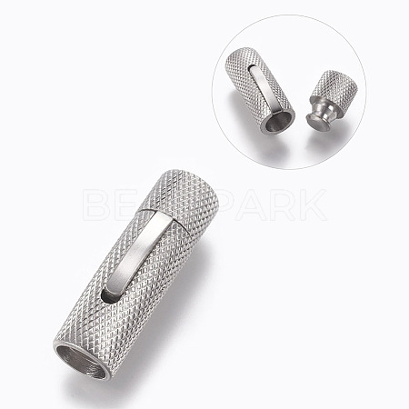 304 Stainless Steel Bayonet Clasps STAS-O114-040A-MP-1