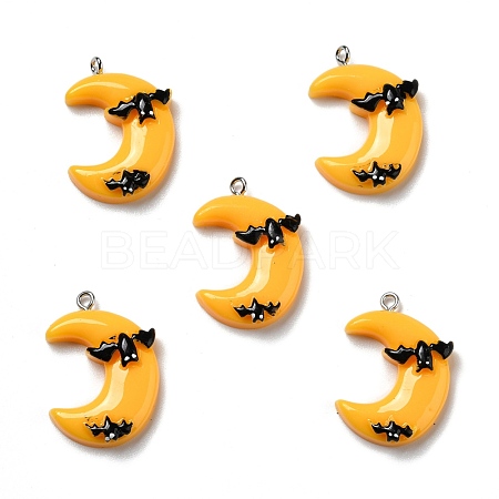 Halloween Opaque Resin Pendants RESI-B011-11-1