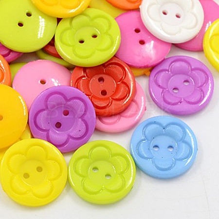 Acrylic Sewing Buttons for Clothes Design X-BUTT-E083-A-M-1