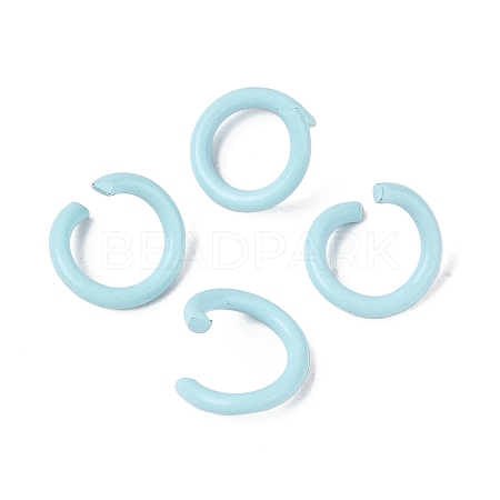 Spray Painted Iron Open Jump Rings IFIN-T017-04B-10-1
