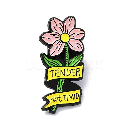 Word Tender Not Timid Enamel Pins JEWB-G013-B04-1