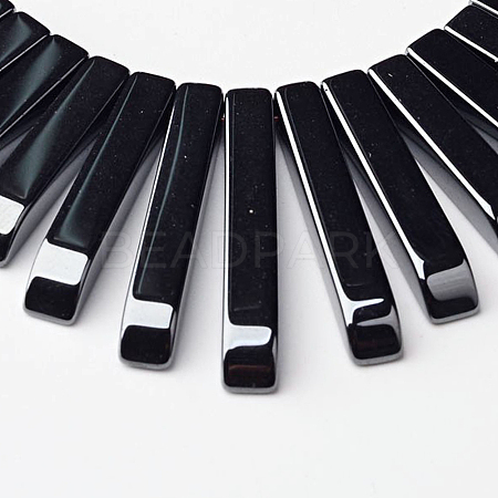 Grade AAA Non-magnetic Synthetic Hematite Rectangle Beads G-M076-03-1