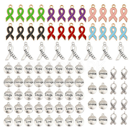 CHGCRAFT 88Pcs 14 Styles Alloy Enamel & Alloy Pendants FIND-CA0007-35-1