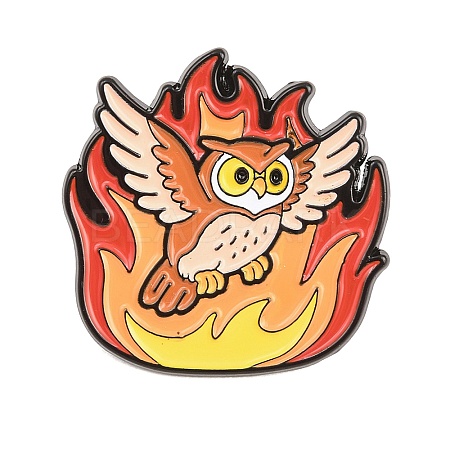 Flaming Animal Alloy Enamel Pins JEWB-G046-05E-1