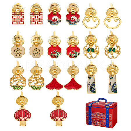 20Pcs 10 Styles Alloy & Iron Drawer Handles AJEW-GA0010-54-1