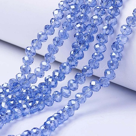 Electroplate Glass Beads Strands EGLA-A034-T4mm-A17-1