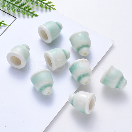 Handmade Porcelain Bead Cones PORC-S500-021-A04-1