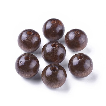 Lightcoffee Round Natural Wood Beads X-TB25MMY-5-1