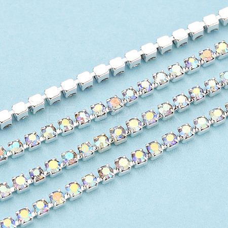 Brass Rhinestone Strass Chains CHC-T001-SS4.5-02S-1