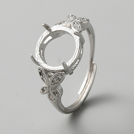 Adjustable Brass Solitaire Ring Settings FIND-WH0120-63D-1