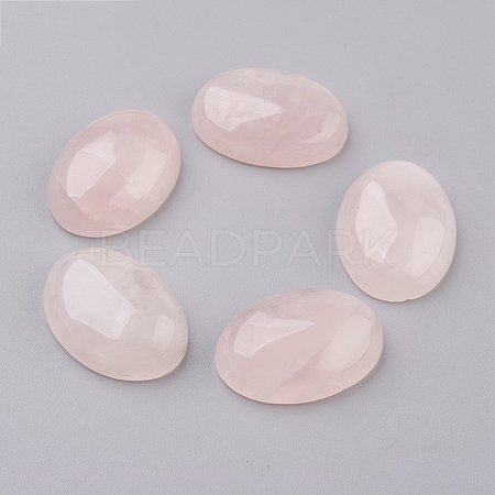 Natural Rose Quartz Flat Back Cabochons G-G741-18x25mm-21-1