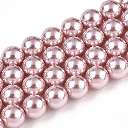 Glass Pearl Beads Strands HY-G002-01D-05-1