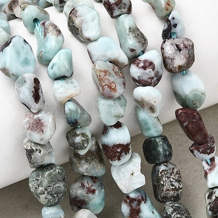 Natural Larimar Beads Strands G-P601-A21-02-1
