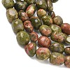Natural Unakite Beads Strands G-C286-A13-3