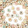 Alloy Enamel Letter Beads ENAM-CJ0001-24-3