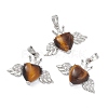 Natural Tiger Eye Pendants G-P492-02P-12-1