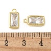 Brass Micro Pave Cubic Zirconia Pendants KK-P290-29G-3
