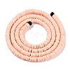 Flat Round Handmade Polymer Clay Bead Spacers X-CLAY-R067-3.0mm-13-2